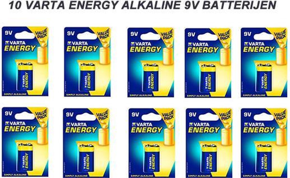 Varta Energy Alkaline Batterijen 9 Volt - 10 stuks
