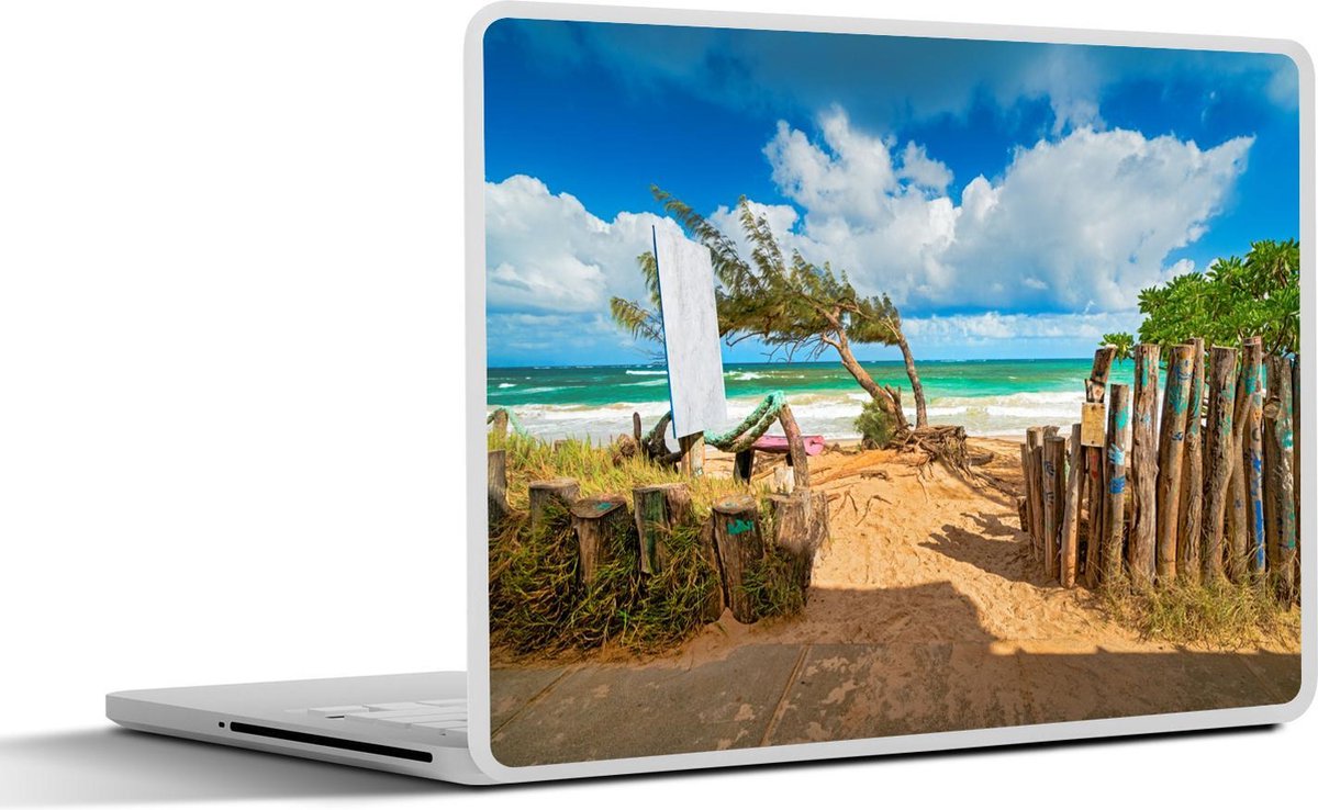 Laptop sticker - 10.1 inch - Ingang naar het strand van Maui in Hawaii