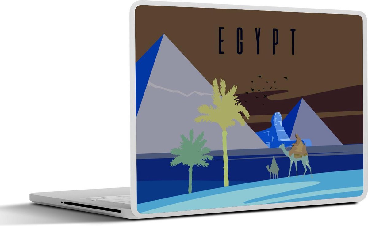 Laptop sticker - 10.1 inch - Illustratie van een woestijn in Egypte