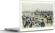 Laptop sticker - 10.1 inch - Illustratie van Napoleon Bonaparte met een leger