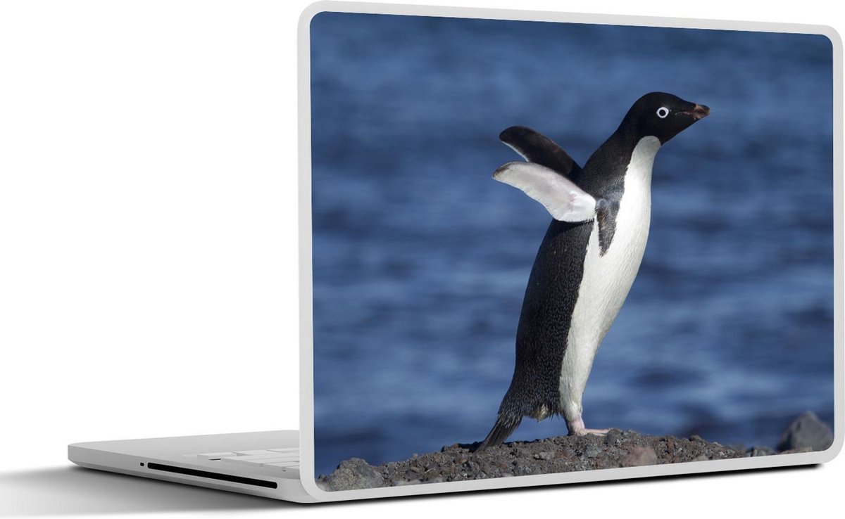 Laptop sticker - 10.1 inch - Adeliepinguïn die loopt