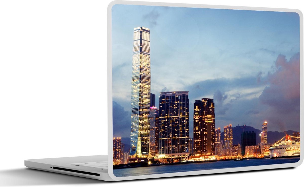 Laptop sticker - 10.1 inch - International Commerce Centre in Hongkong aan het water