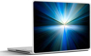 Laptop sticker - 10.1 inch - Abstracte afbeelding met een blauwe gloed