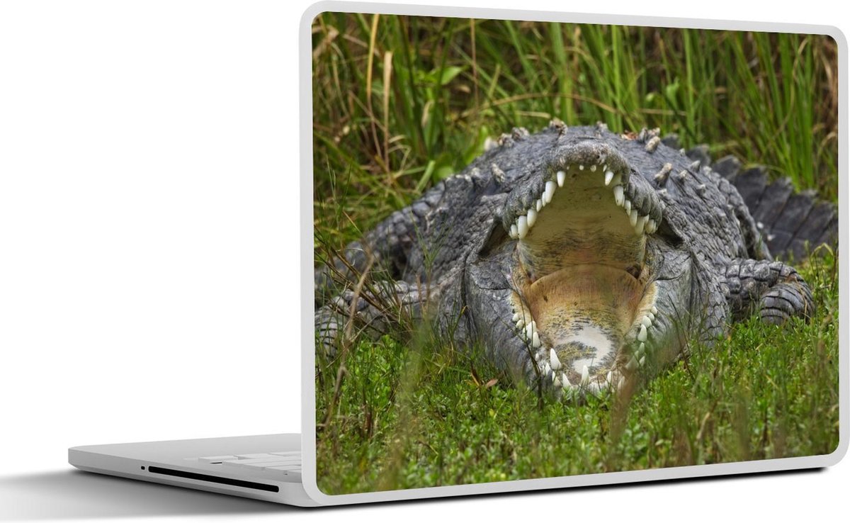 Laptop sticker - 10.1 inch - Alligator opent bek
