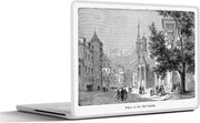 Laptop sticker - 10.1 inch - Illustratie van het stadsbeeld van Stuttgart in Duitsland