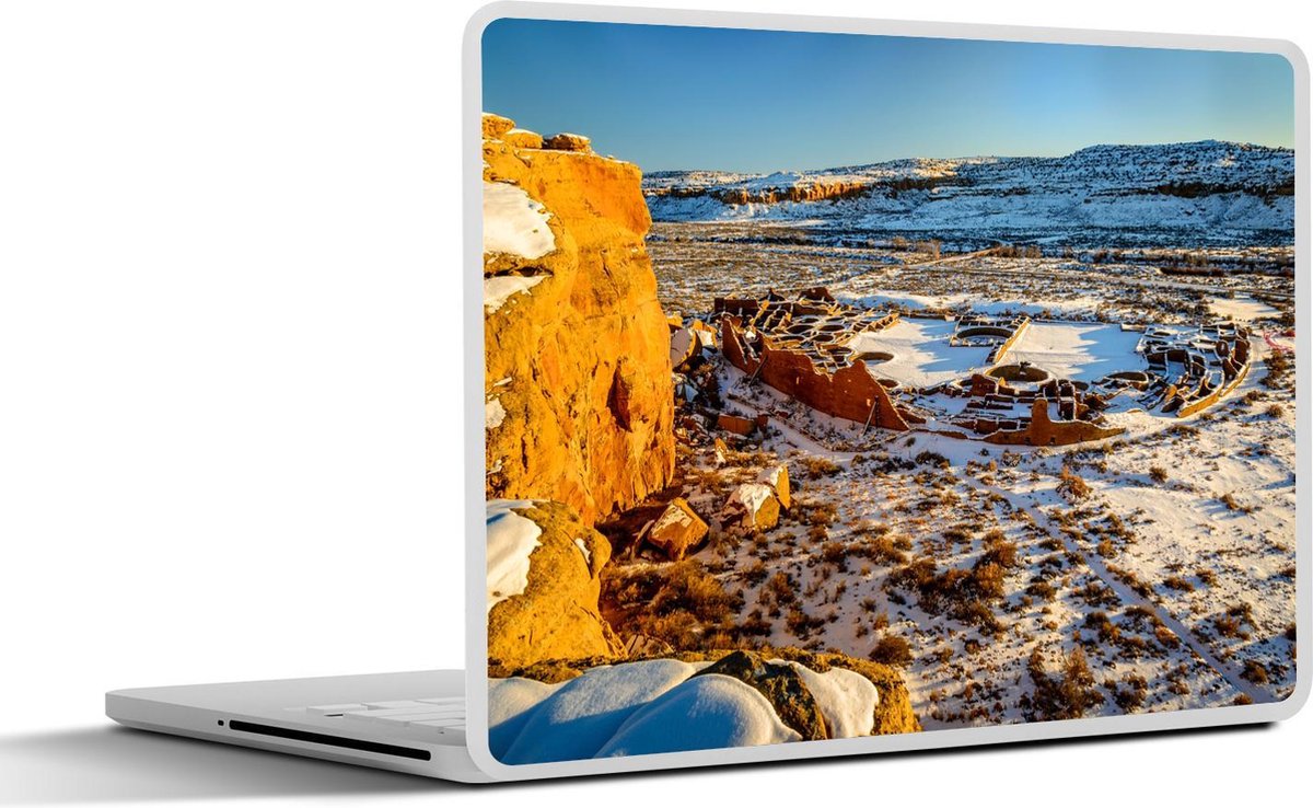 Laptop sticker - 10.1 inch - Indrukwekkende luchtfoto van het besneeuwde landschap in het Nationaal park Chaco