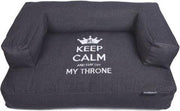 Lex & Max Keep Calm - Losse hoes voor hondensofa - 100x70x35cm - Zwart