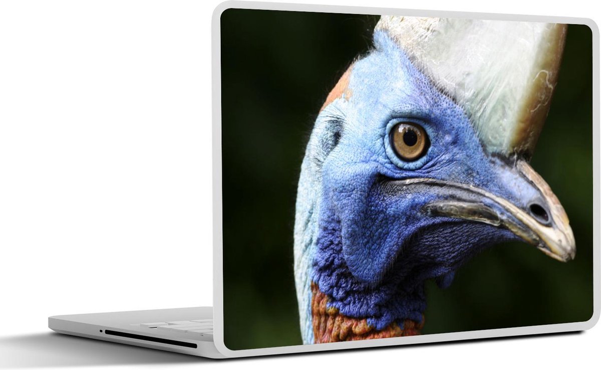 Laptop sticker - 10.1 inch - Afbeelding van het gezicht van de Casuarius