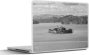 Laptop sticker - 10.1 inch - Alcatraz in de baai van San Francisco in Zwart-Wit