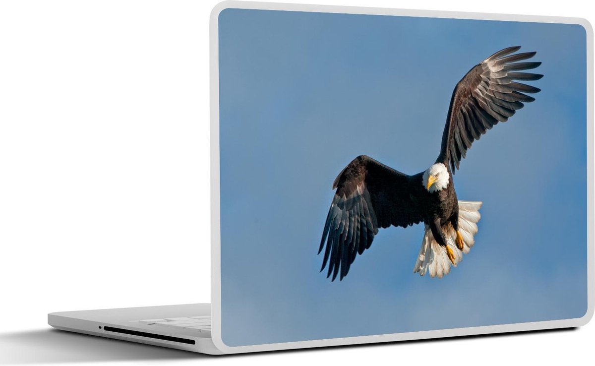 Laptop sticker - 10.1 inch - Amerikaanse zeearend maakt manoeuvre in de lucht