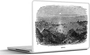 Laptop sticker - 10.1 inch - Illustratie van een zonsondergang bij Genua in Italië