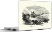 Laptop sticker - 10.1 inch - Illustratie van een paleis in Lucknow in India