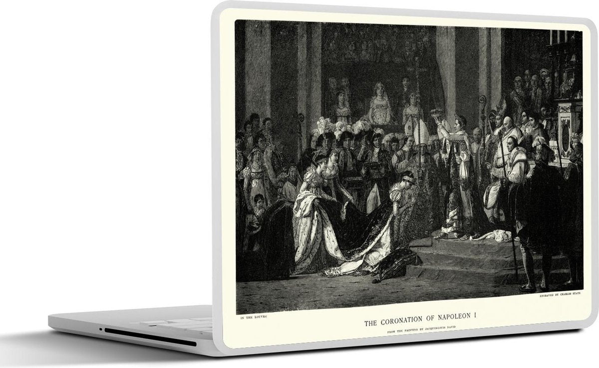 Laptop sticker - 10.1 inch - Illustratie van Napoleon Bonaparte en een grote groep mensen