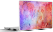 Laptop sticker - 10.1 inch - Abstract werk gemaakt van waterverf en oranje met blauwe kleuren