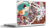 Laptop sticker - 10.1 inch - Illustratie van een kleurrijke kaart van Brasilia