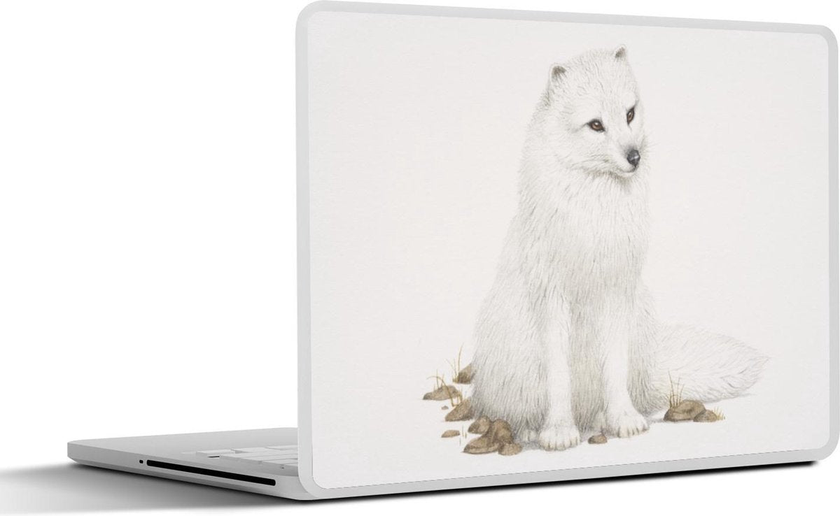 Laptop sticker - 10.1 inch - Illustratie van een poolvos