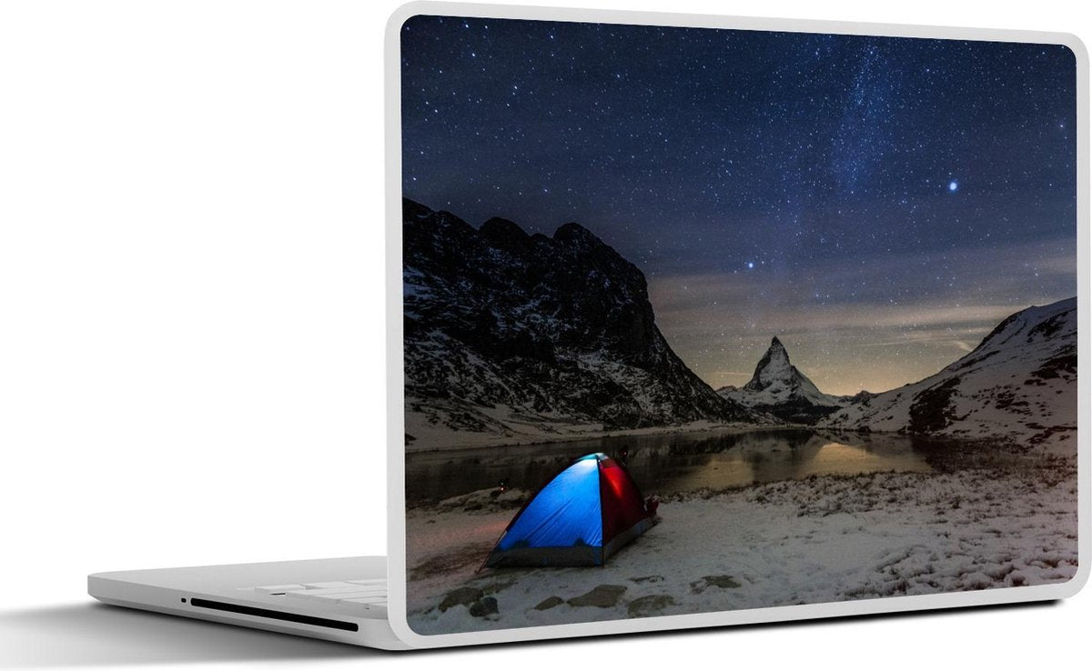 Laptop sticker - 10.1 inch - Alpen - Sterrenhemel - Tent