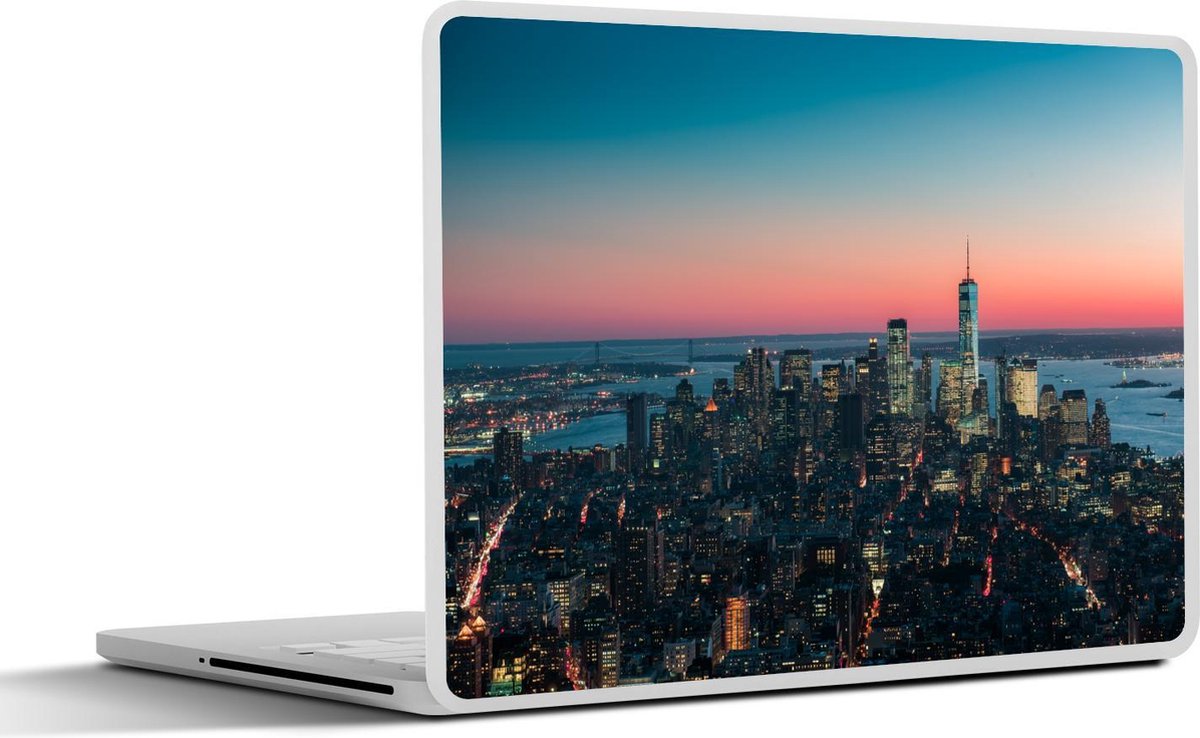 Laptop sticker - 10.1 inch - Indrukwekkende zonsondergang bij het World Trade Center in Manhatten