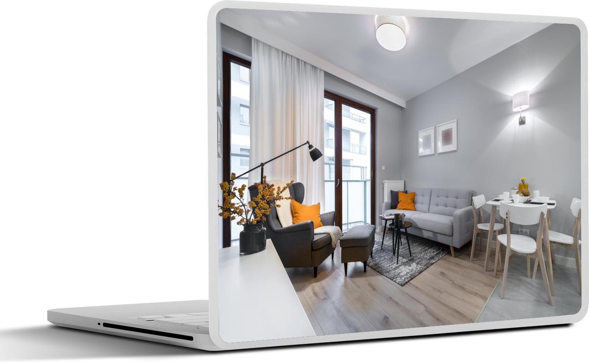 Laptop sticker - 10.1 inch - Ingerichte woonkamer