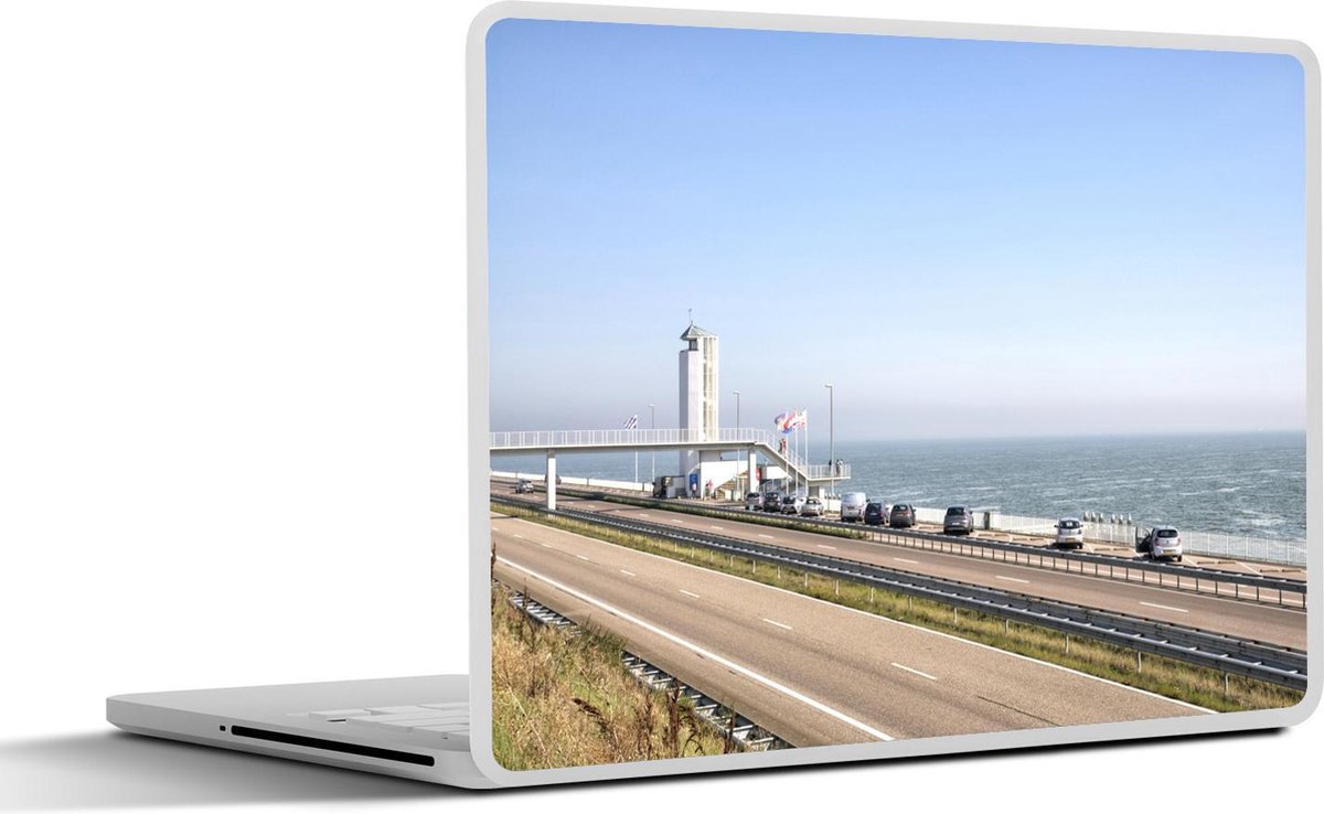 Laptop sticker - 10.1 inch - Afsluitdijk met uitzicht op het water
