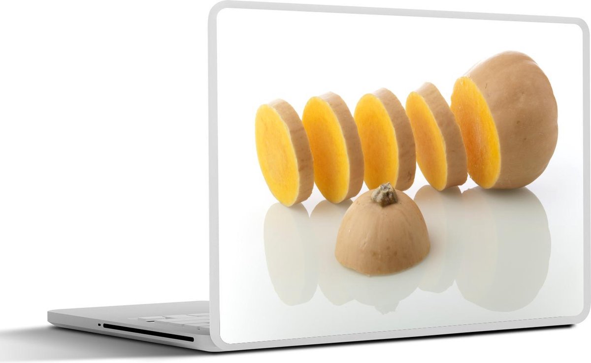 Laptop sticker - 10.1 inch - In plakjes gesneden muskaatpompoen