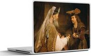 Laptop sticker - 10.1 inch - Achimelek geeft het zwaard van Goliath aan David - schilderij van Arent de Gelder
