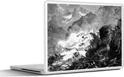 Laptop sticker - 10.1 inch - Illustratie van Zwitserland tijdens een aardverschuiving
