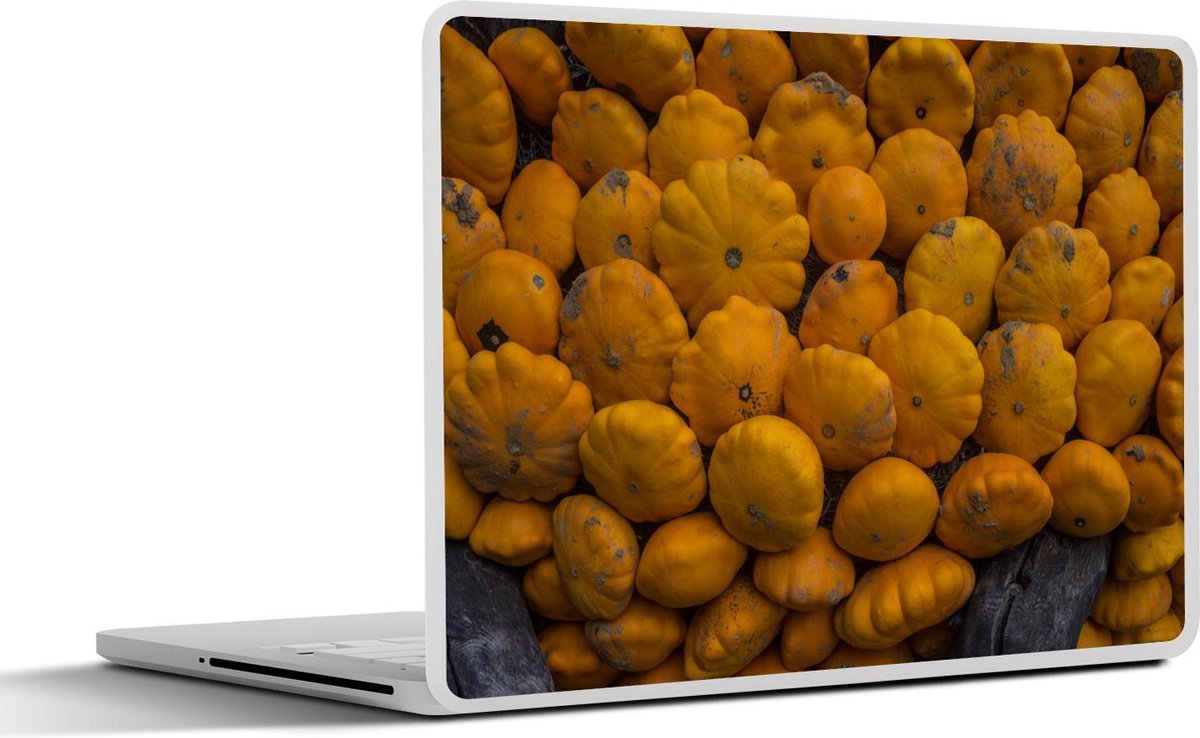 Laptop sticker - 10.1 inch - Afbeelding van vele gele patissons in Duitsland
