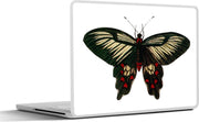Laptop sticker - 10.1 inch - Illustratie van een witte vlinder met rode details