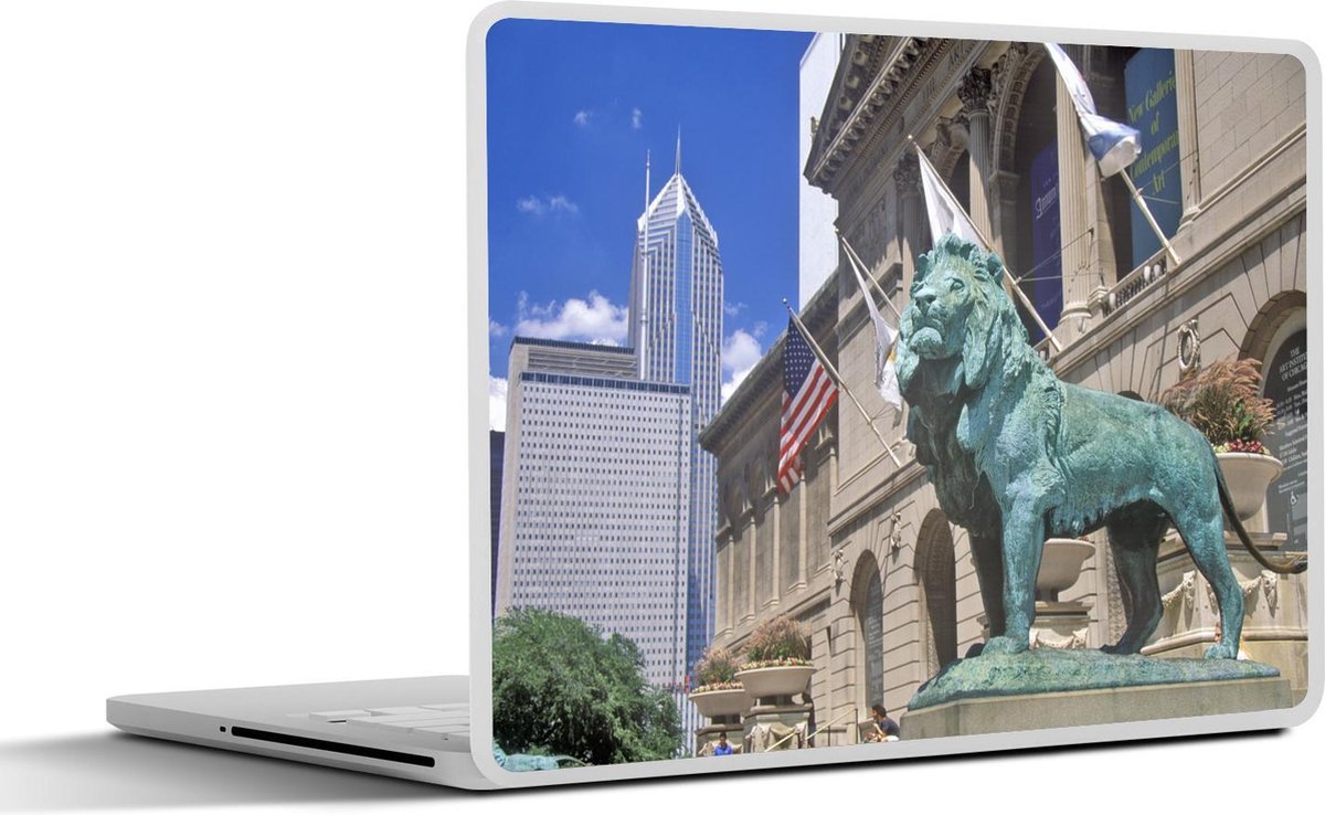 Laptop sticker - 10.1 inch - Ingang van het Art Institute of Chicago Museum
