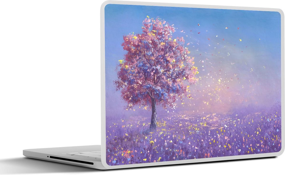 Laptop sticker - 10.1 inch - Abstracte illustratie van een boom