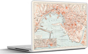 Laptop sticker - 10.1 inch - Illustratie van een kaart van Genua in Italië