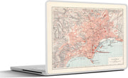 Laptop sticker - 10.1 inch - Illustratie van een historische kaart van Napoli