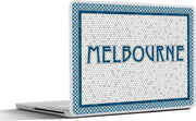 Laptop sticker - 10.1 inch - Illustratie van een mozaïekbord van Melbourne