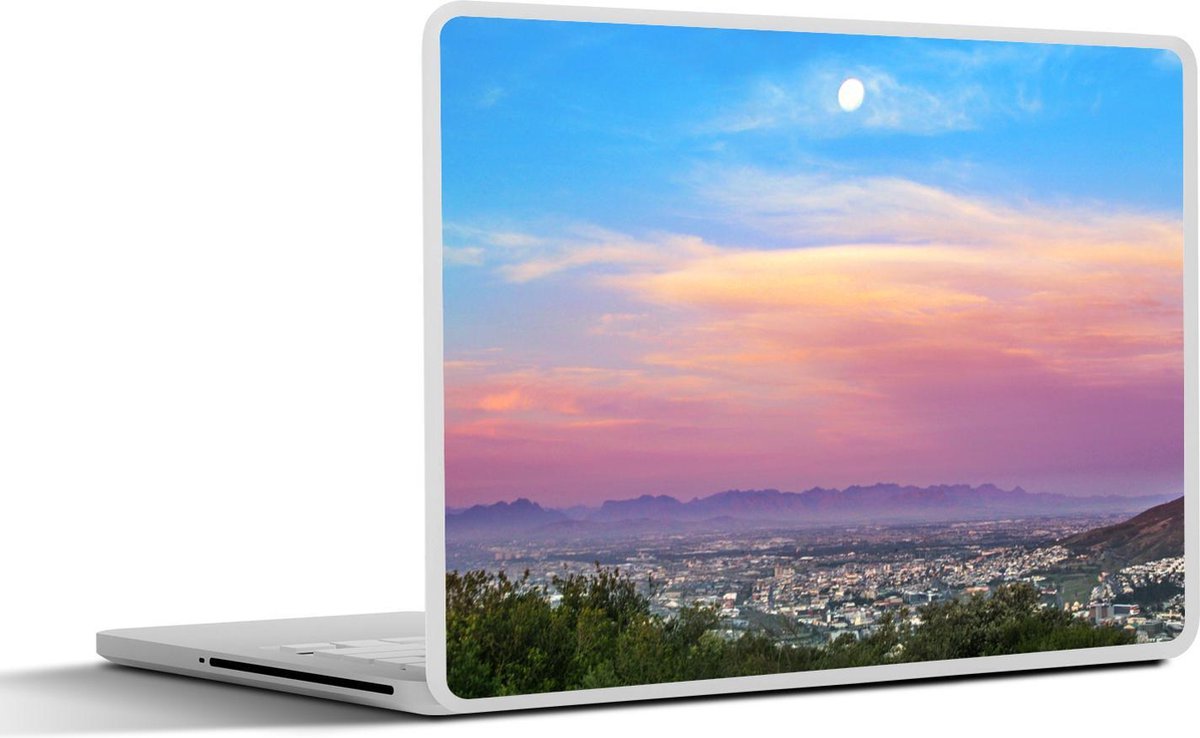 Laptop sticker - 10.1 inch - Abnormaal kleuren in de lucht boven Kaapstad