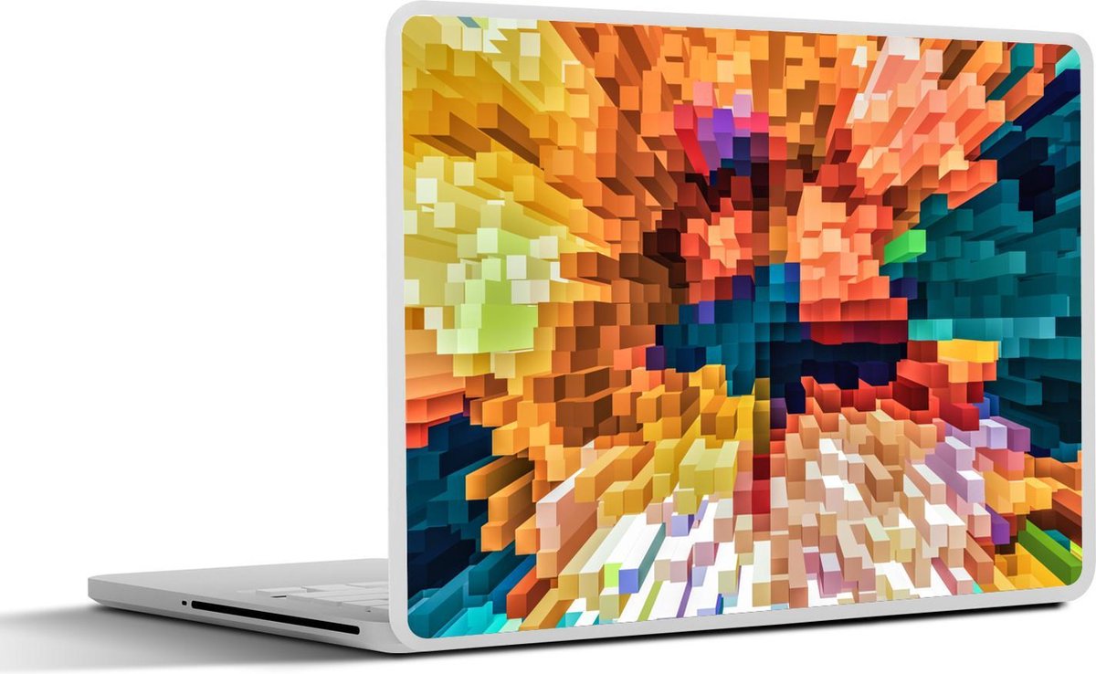Laptop sticker - 10.1 inch - Abstracte en kleurrijke geometrische vormen