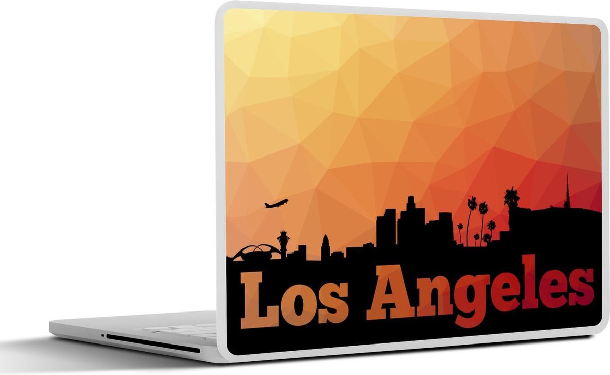 Laptop sticker - 10.1 inch - Illustratie van Los Angeles met de skyline