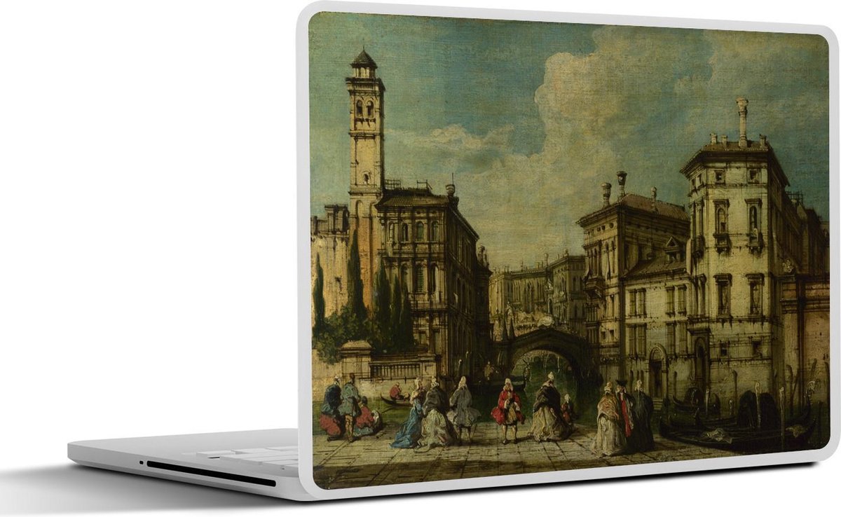 Laptop sticker - 10.1 inch - Ingang naar de Cannaregio- Schilderij van Francesco Guardi