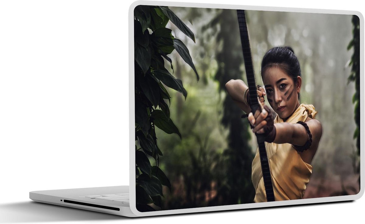 Laptop sticker - 10.1 inch - Jagende vrouw