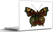 Laptop sticker - 10.1 inch - Illustratie van een dagpauwoog vlinder