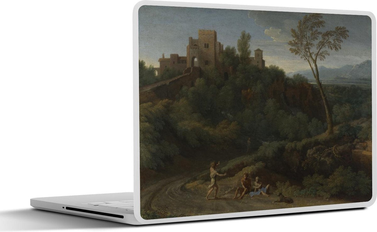 Laptop sticker - 10.1 inch - Imaginary landscape with buildings in the Tivoli - Schilderij van Gaspard Dughet