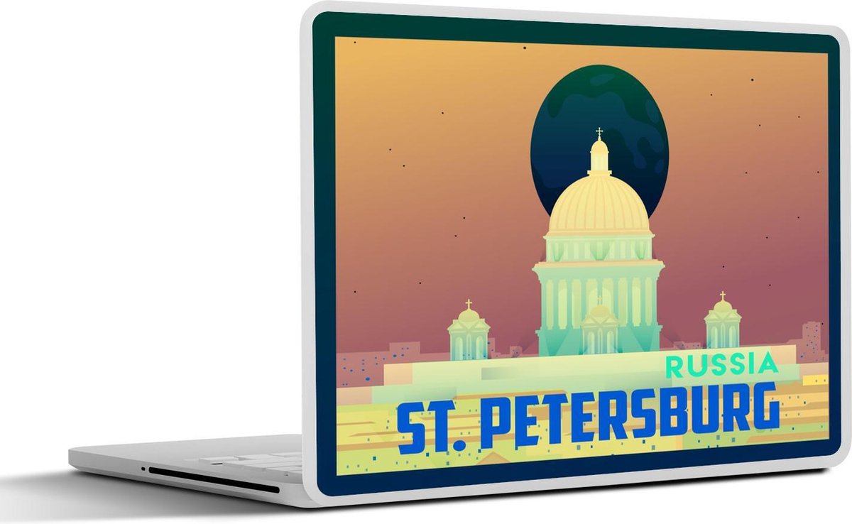 Laptop sticker - 10.1 inch - Illustratie van St. Petersburg in Rusland