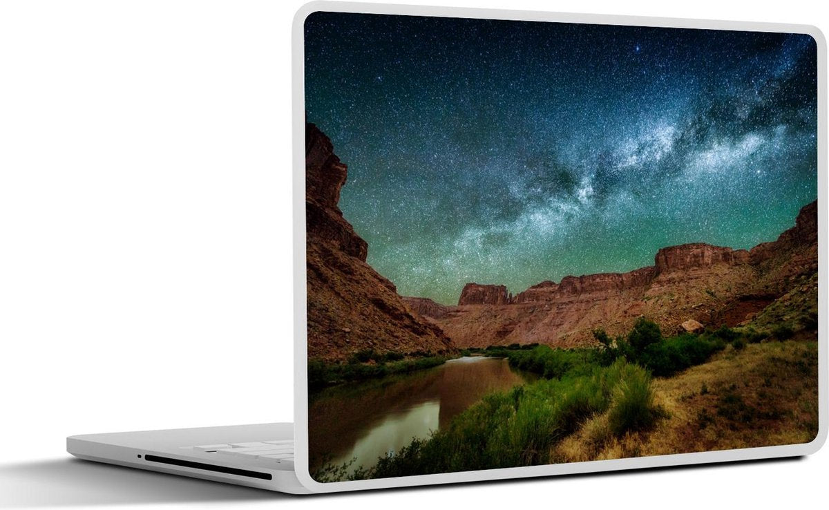 Laptop sticker - 10.1 inch - Indrukwekkende sterrenhemel over de Colorado rivier in de Verenigde Staten