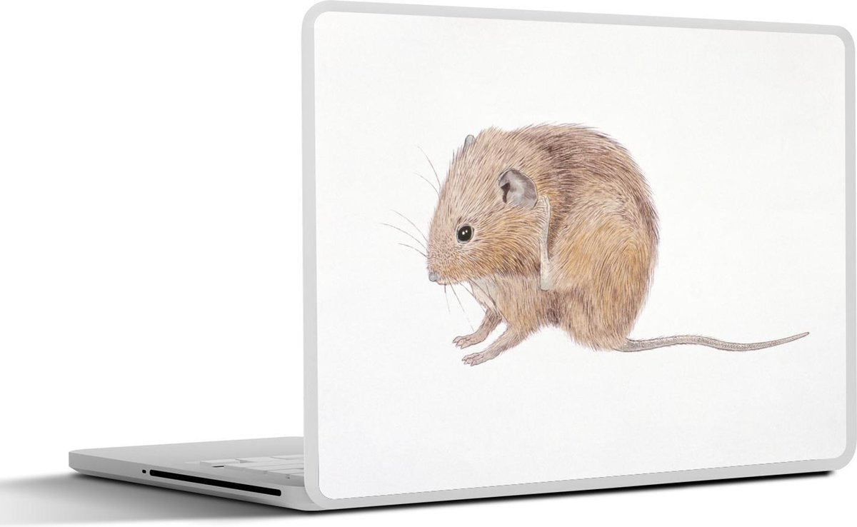 Laptop sticker - 10.1 inch - Illustratie veldmuis op witte achtergrond