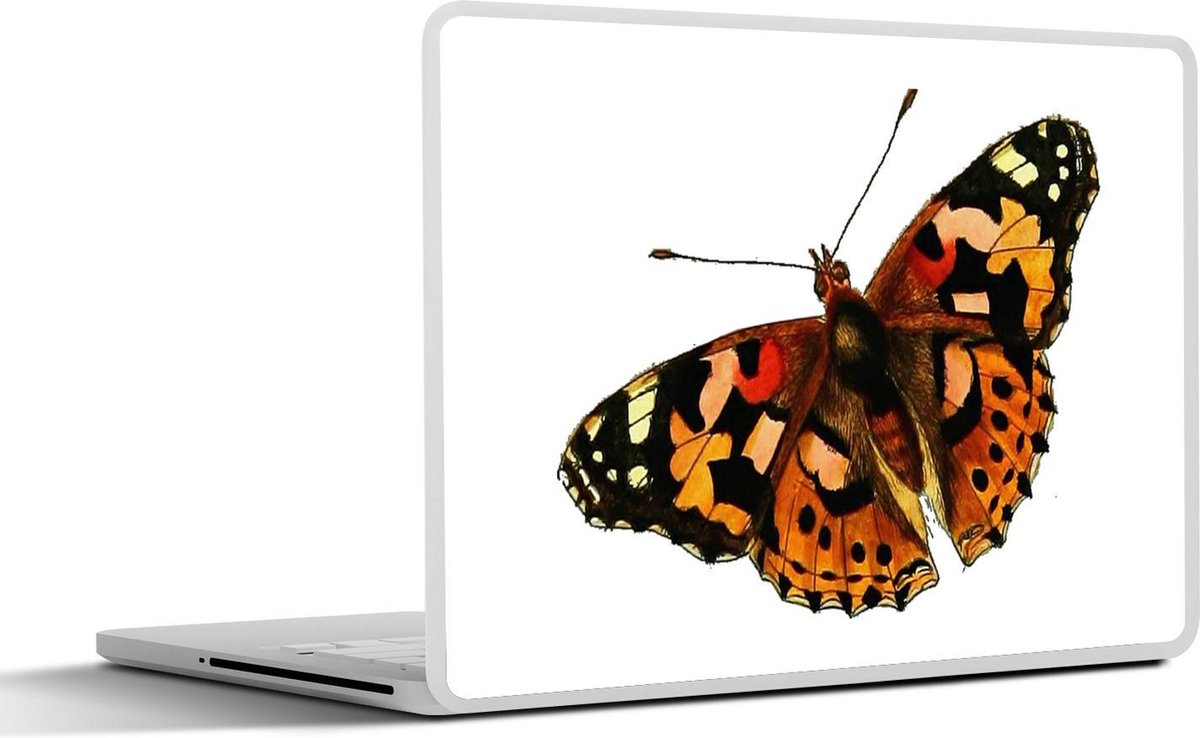 Laptop sticker - 10.1 inch - illustratie van een distelvlinder