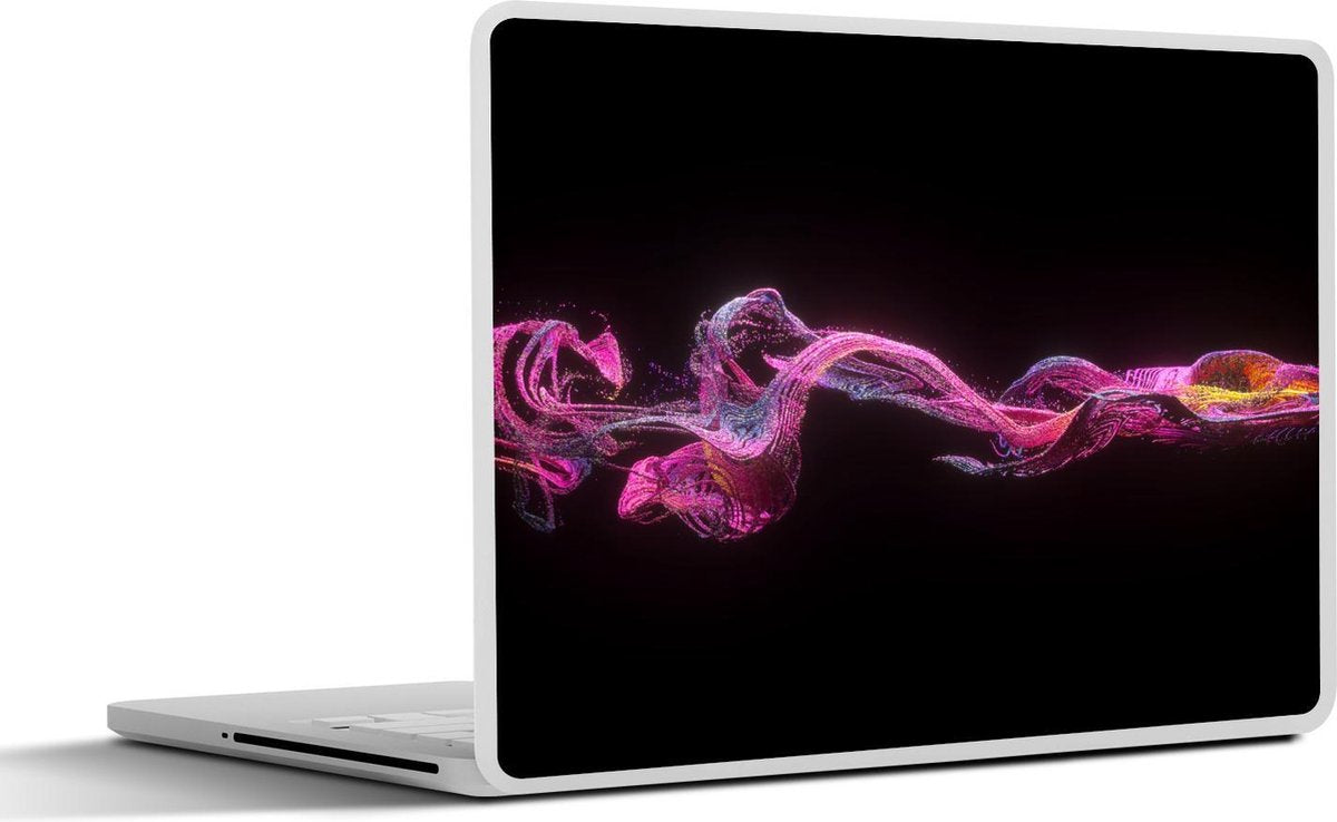 Laptop sticker - 10.1 inch - Abstracte afbeelding roze deeltjes