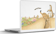 Laptop sticker - 10.1 inch - Illustratie van twee prairiehonden op een heuvel