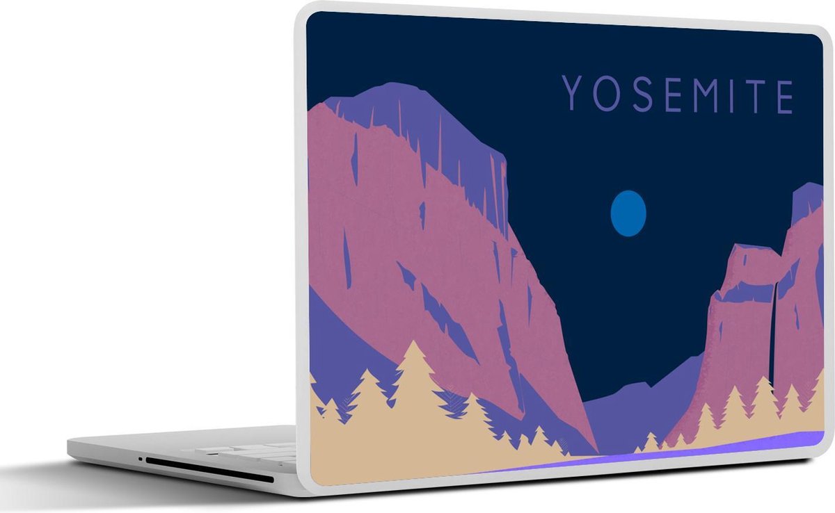 Laptop sticker - 10.1 inch - Illustratie van Yosemite Nationaal Park