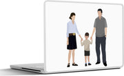 Laptop sticker - 10.1 inch - Illustratie van een familie