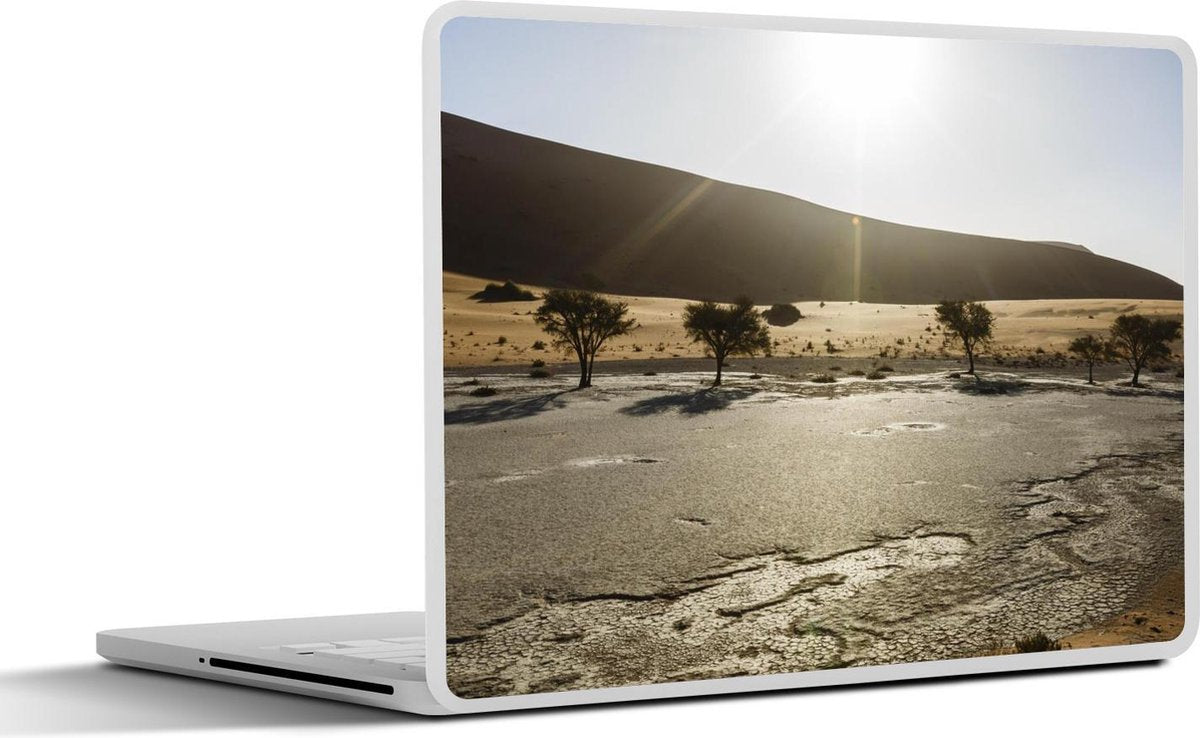 Laptop sticker - 10.1 inch - Acacia bomen in de Afrikaanse Dodenvlei in Namibië